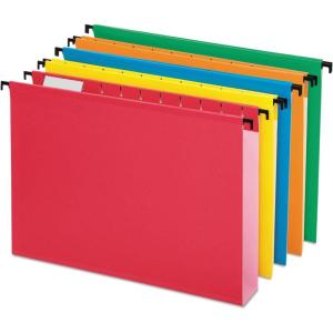 Pendaflex SureHook Extra Capacity Reinforced Hanging Folders, Letter Size, Assorted Colors, Total of 20 Folders per Box (6152X2 ASST)(Assorted Colors)