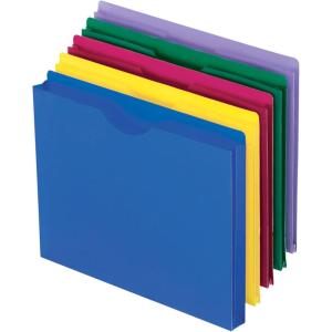 Pendaflex Translucent Poly File Jackets, Letter Size, Assorted Colors (50990), 10 per Pack([‘Blue’  ‘Green’  ‘Purple’  ‘Red’  ‘Yellow’])