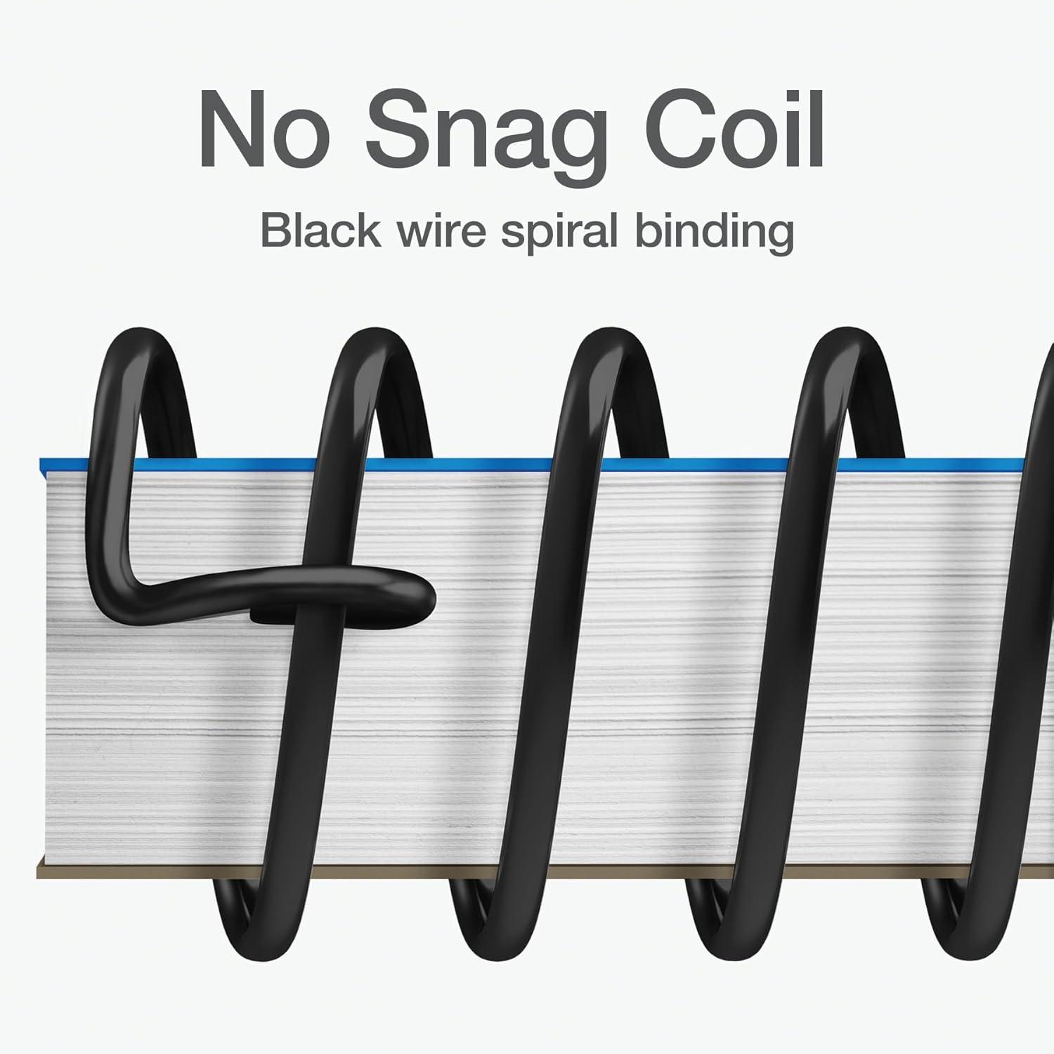 imageOxford 1 Subject Spiral Notebook Notebook for School Plastic Covers Back to School Supplies College Ruled 100 Sheets 5 Pack Assorted Primary Colors Black Blue Red Green and Yellow 1009289