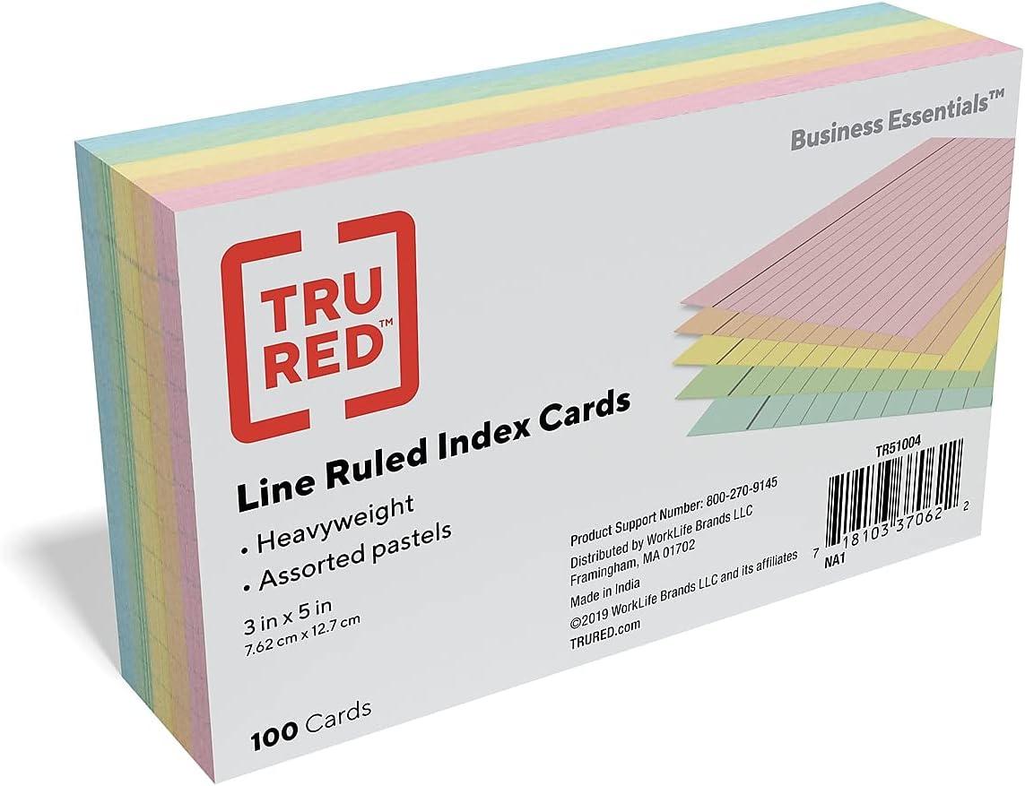 imageOxford Extreme Index Cards 3 x 5 Inches Assorted Colors 100 per pack 04736100 Count Pack of 1