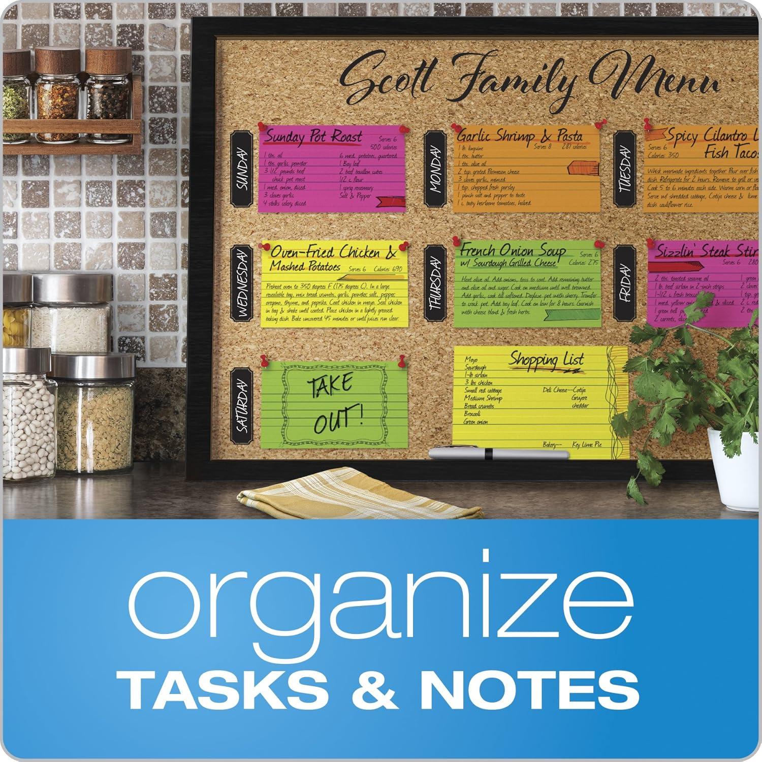 imageOxford Neon Index Cards 4quot x 6quot Ruled Assorted Colors 100 Per Pack 99755EE3 x 5