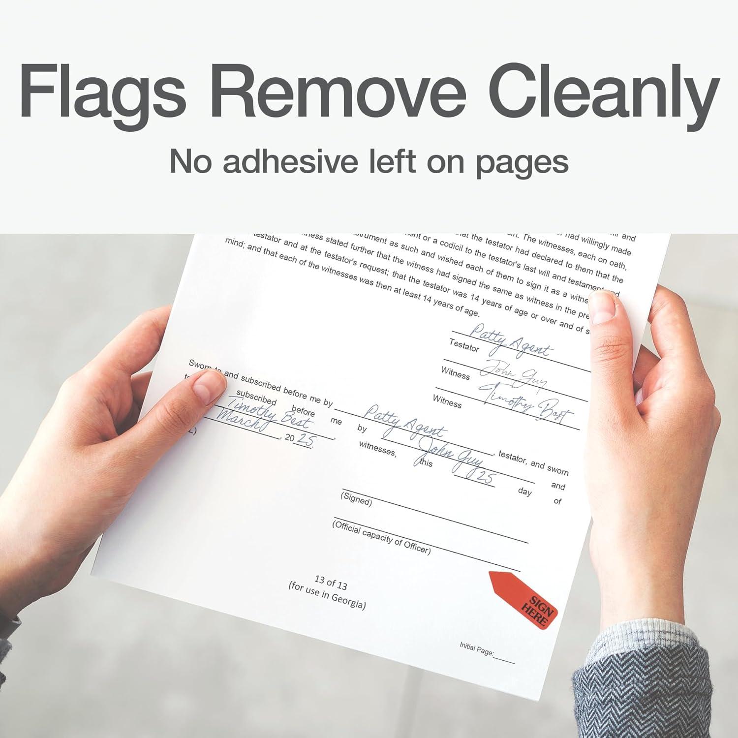 imageRediTag quotSign Herequot Adhesive Flags for Dispenser Ideal for Office School and Home Organization Refills for Dispenser 175quot x 06quot Red 120 per Box 6 Rolls 720 Flags B910026 Pack Refill Rolls