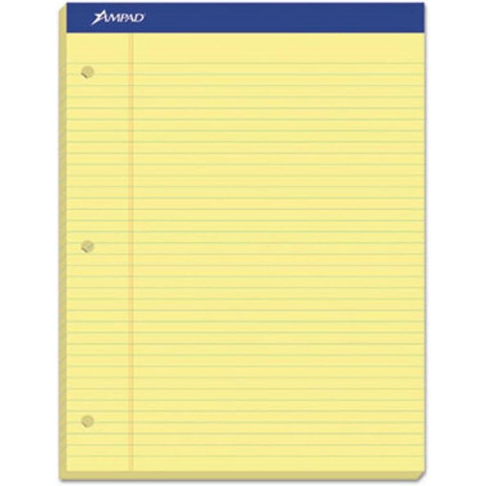 imageAmpad Evidence Dual Pad NarrowMargin Ruled Size 85 x 1175 Inches Canary Paper 100 Sheets Per Pad 20246