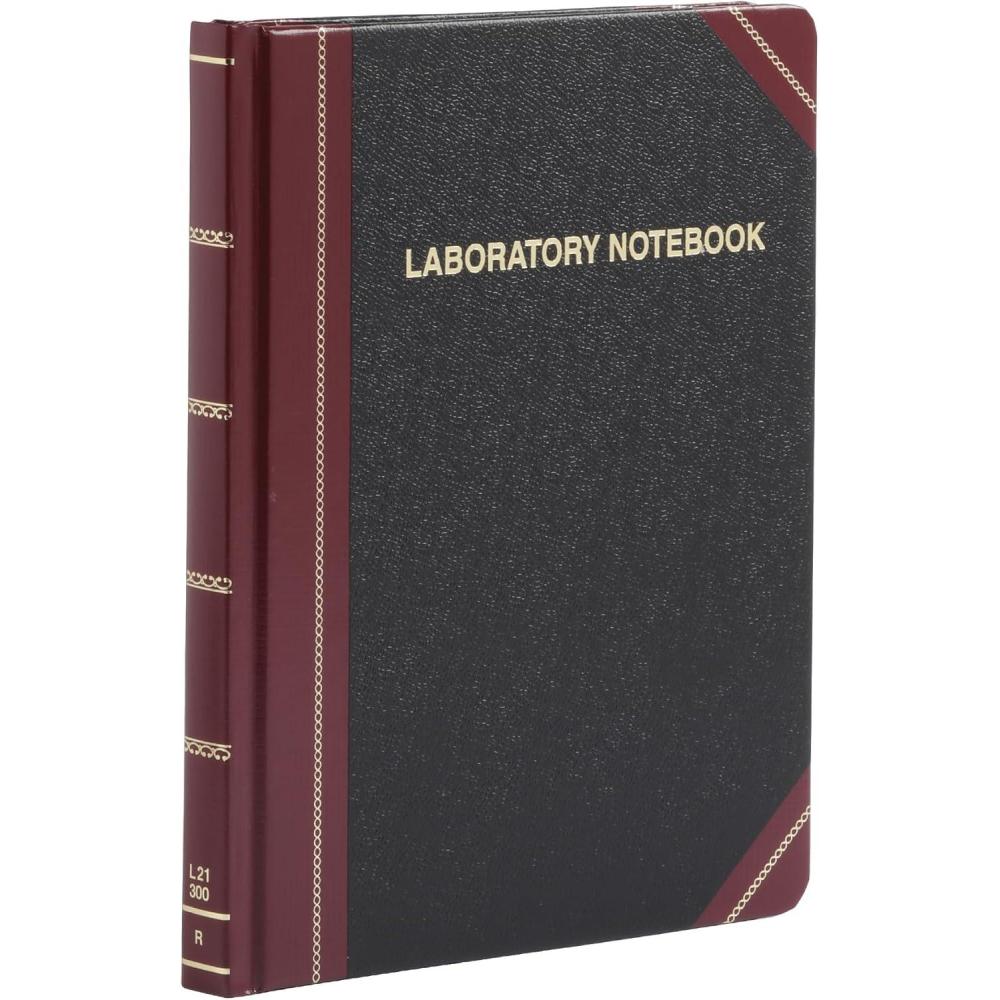 imageBoorum ampamp Pease L21150R Laboratory Record Book150 Pages818Inch x1038InchBlackRed300 Pages