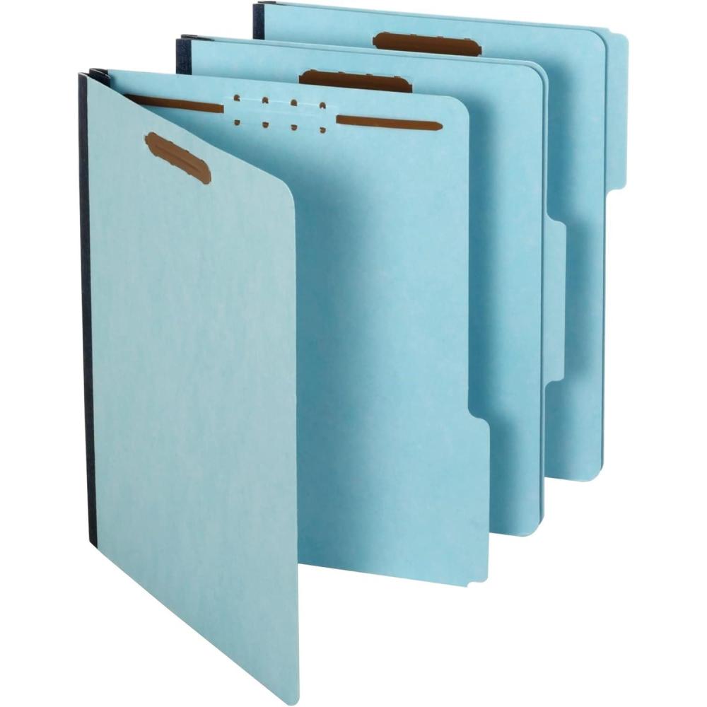 imageGlobe Weis Pendaflex Pressboard Fastener Folders Letter Size Light Blue 1quot Expansion 13 Cut 25BX 615F213BLULetter