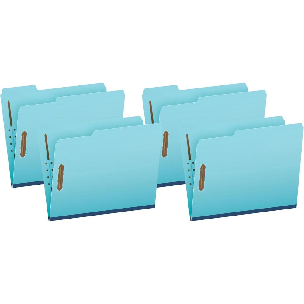 imageGlobe Weis Pendaflex Pressboard Fastener Folders Letter Size Light Blue 1quot Expansion 13 Cut 25BX 615F213BLULetter Pack of 4