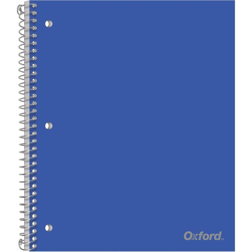 imageOxford 1Subject Poly Notebook 85 x 11 inches 3Hole Punch College Rule 100 Sheets Per Journal Durable Poly Storage Pocket Colors May Vary 10590