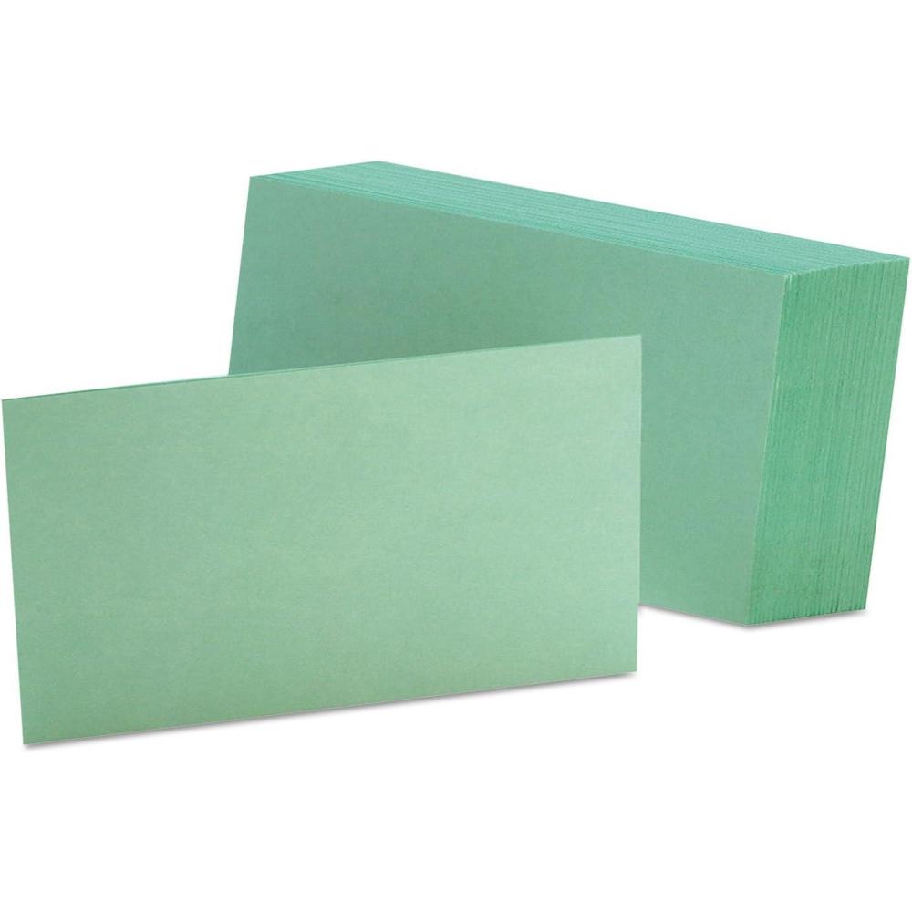 imageOxford Blank Color Index Cards 3quot x 5quot Green 100 Per Pack 7320 GRE100 Count Pack of 1