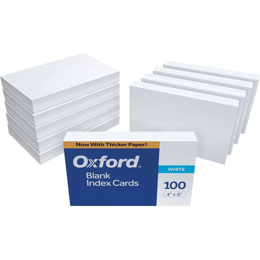 imageOxford Blank Index Cards 4 x 6 Inches White 10 Packs of 100 404 x 6  1000 Count