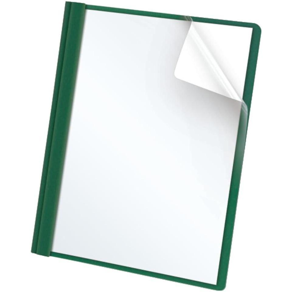 imageOxford Clear Front Report Covers Letter Size Hunter Green 25 per Box 55856Letter
