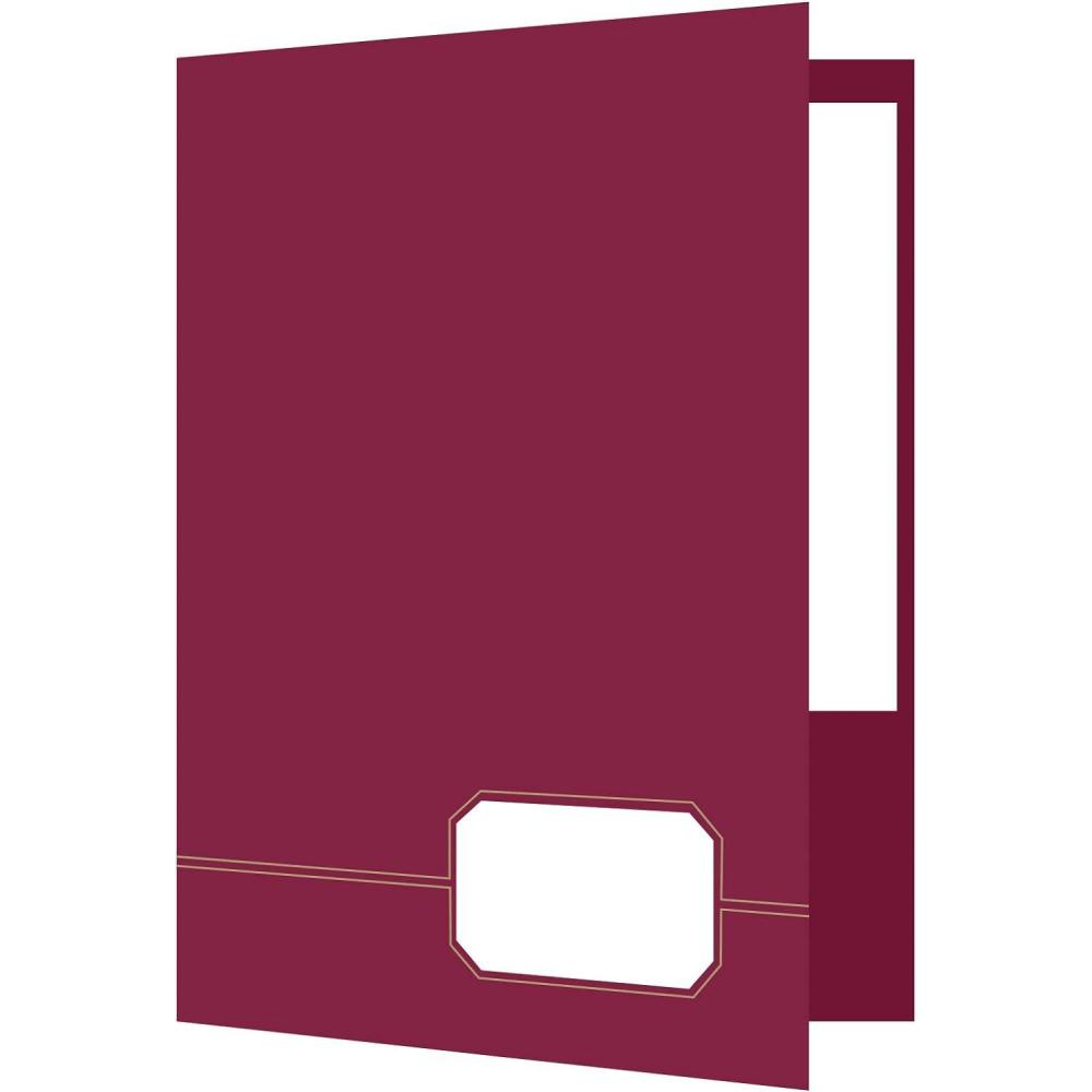 imageOxford Monogram Executive Twin Pocket Folders Letter Size Black with Gold Foil Trim 4 Pack 04161EE 9quot x 11 78quotBurgundyGold