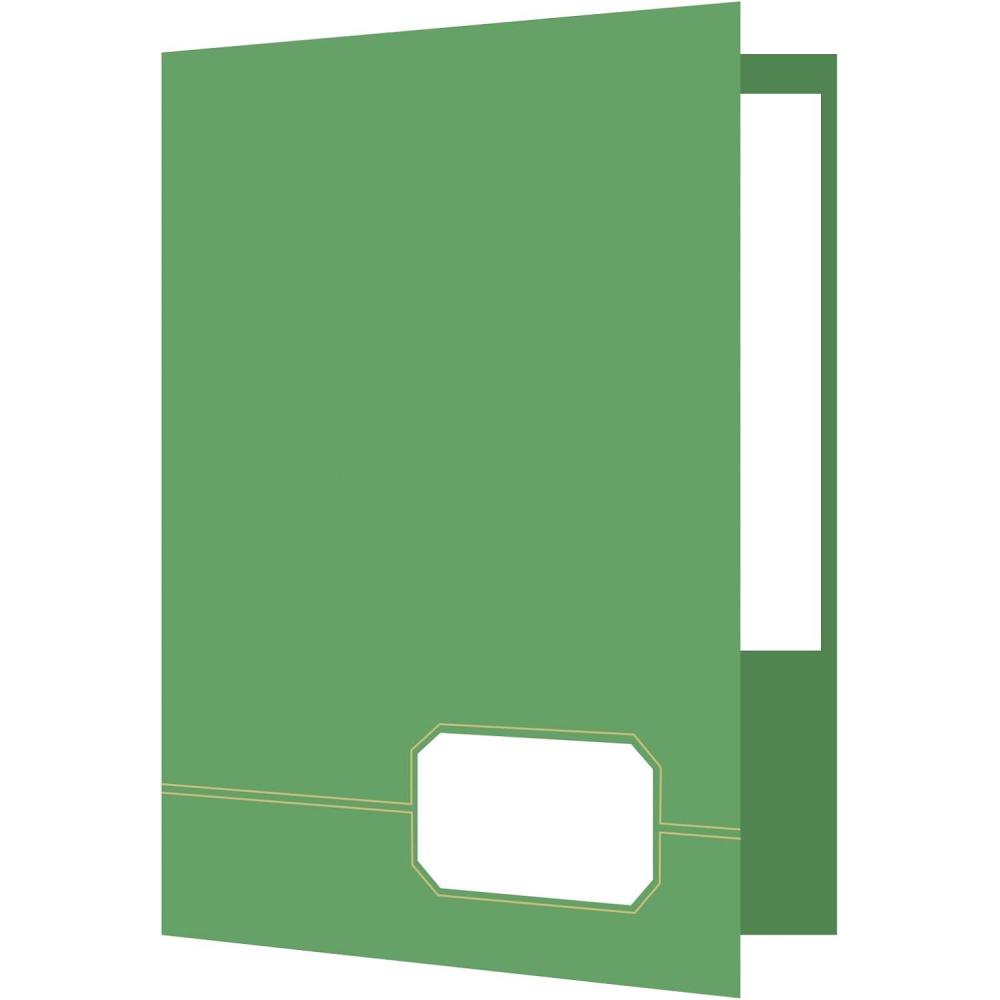 imageOxford Monogram Executive Twin Pocket Folders Letter Size Black with Gold Foil Trim 4 Pack 04161EE 9quot x 11 78quotGreenGold