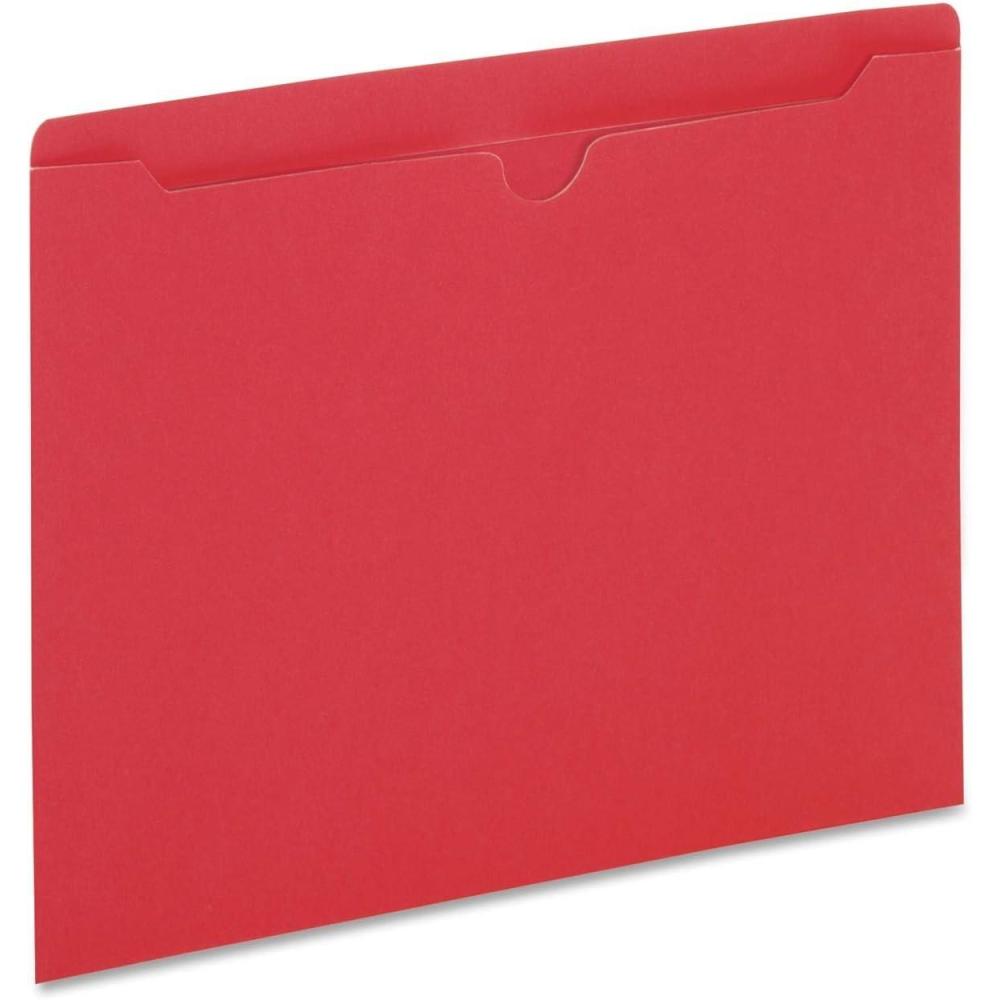 imagePendaflex Colored File Jackets Reinforced Tab Flat Letter Size Red 100 Jackets Per Box B3010DTRED