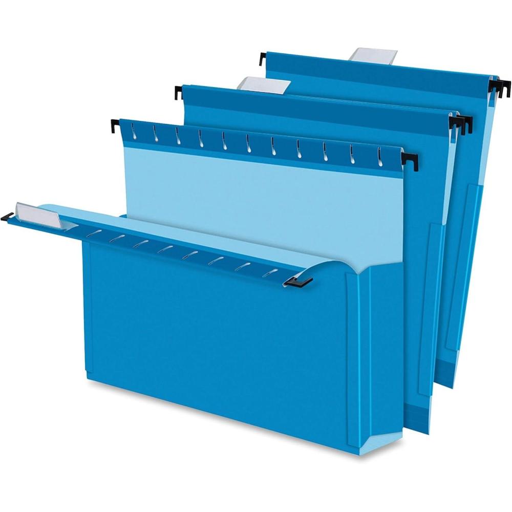 imagePendaflex SureHook Reinforced Hanging Box File 3quot Letter Blue 15 Cut 25BX 59203Poly