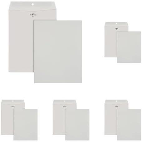 imageQuality Park Clasp Envelopes Gummed Executive Gray 10x13 100 per box 3859710 x 13 Inches Pack of 5