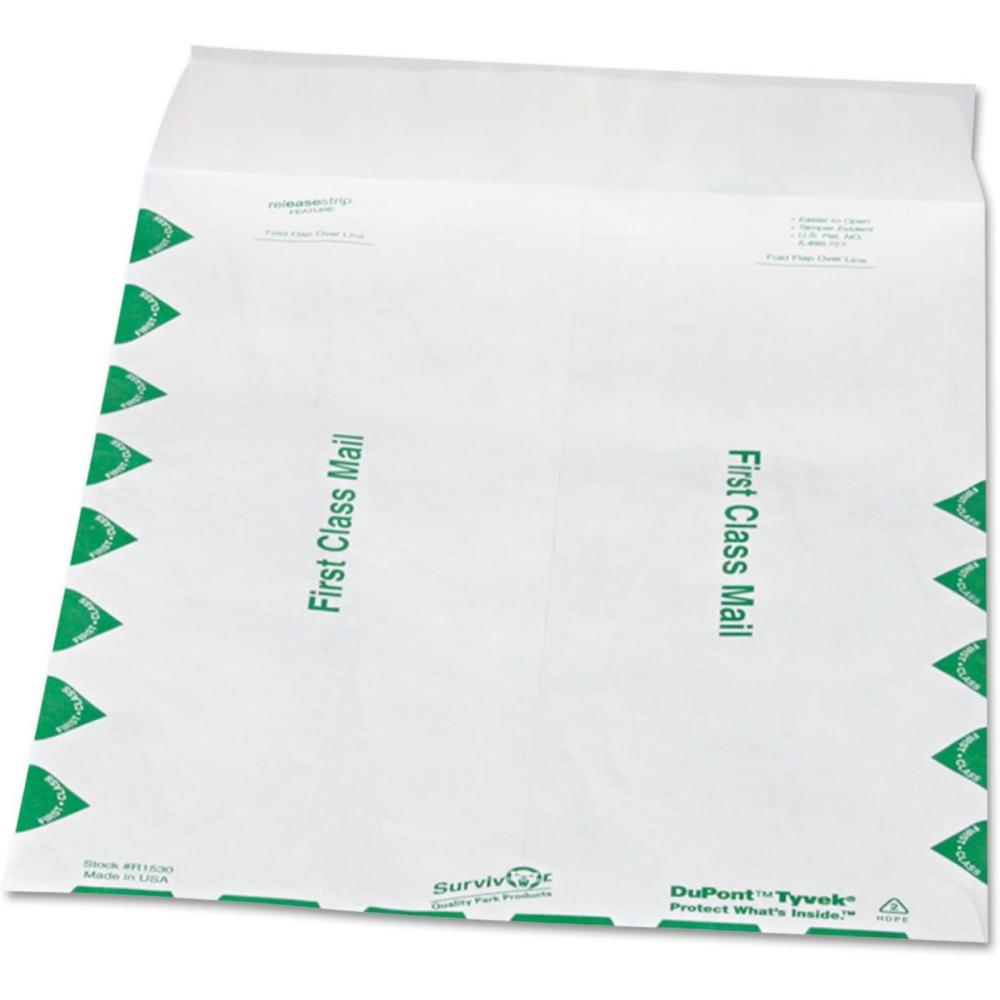 imageQuality Park Survivor R1530 Tyvek USPS First Class Mailer 9 12 x 12 12 White Box of 100912 x 1212
