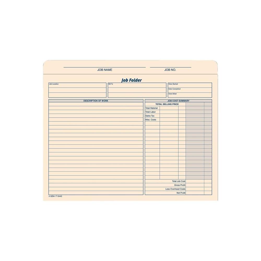imageTOPS Job Folder File Jackets 1175 x 95 Inches Manila 20Pack 3440