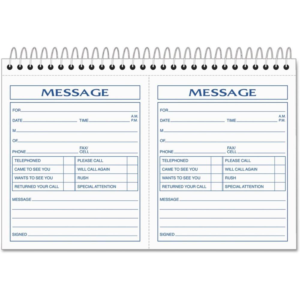 imageTOPS Phone Message Forms Book Carbonless Duplicate 425 x 5 Inches 200 Sets per Book 4007