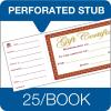Adams 1-Part Gift Certificates with Stub, 3-1/4″ x 11″, 25 Certificates/BK (GFTBK1)