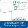 Adams Gift Certificate Cards, 20 Folded Cards and Envelopes, 6.25 x 4.50 Inches, White (GFTCRD)