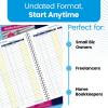 Adams Monthly Bookkeeping Record Book – 8.5″ x 11″ Spiral Bound 4 Column Ledger 128 Pages – Undated Accounting Ledger Book for Small Business, Payroll, Budget Tracking – Durable Poly Cover – 1 Unit(Size: 8.5 x 11 inches)