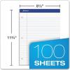 Ampad Double Sheet Writing Pads, Narrow Ruled, Size 8.5 x 11.75 Inches, White Paper, 100 Sheets Per Pad (20-346)