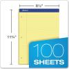Ampad Evidence Pad, Dual College Ruled, Size 8.5 x 11.75 Inches, Canary Paper, 100 Sheets Per Pad (20-223)