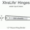 Cardinal 3 Ring Binders, 1.5 Inch, Round Rings, Holds 350 Sheets, ClearVue Presentation View, Non-Stick, Assorted Bright Colors, 6 Pack (79557)(Binders)
