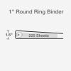 Cardinal 3 Ring Binders, Binders for School and Office, Durable 1 Inch, Round Rings, Holds 225 Sheets, ClearVue Presentation View, Non-Stick, Two-Tone Pastel Interiors, 4 Pack (1002479)