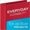 Cardinal 3 Ring Binders, Binders for School and Office, Durable 2 Inch Binder with Round Rings, Holds 475-Sheets, ClearVue Covers, Non-Stick, PVC-Free, Assorted Colors, 4 Pack (29311)(3 Ring Binders)