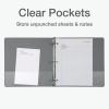 Cardinal 3 Ring Binders, Binders for School and Office, Durable 2 Inch, Round Rings, Holds 475 Sheets, ClearVue Presentation View, Non-Stick, Assorted Autumn Colors, 4 Pack (1002481)(2 Inch Binder)