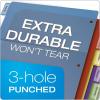 Cardinal Expanding Plastic Binder Dividers, Flexible Front Pockets Expand 1/4″, 5-Tab, Insertable Multicolor Tabs, Letter Size, 1 Set (84012CB)