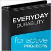 Cardinal Performer 3-Ring Binders, 2″, Non-Locking Slant-D Rings, 540-Sheet Capacity, ClearVue Presentation, Non-stick, PVC-Free, Black, 4-Pack (27501)(Black)