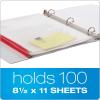 Cardinal Plastic Zippered Binder Pockets, 3-Hole Punched, Fits Full Letter Size 8-1/2″ x 11″ Sheets, Clear with Multicolor Zippers, 5-Pack (14650)(Letter)