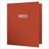 EarthWise by Oxford Two-Pocket Folders, Natural, Letter Size, 25 per Box, (78542)(Red)