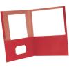 EarthWise by Oxford Two-Pocket Folders, Natural, Letter Size, 25 per Box, (78542)(Red)