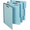 Globe Weis Pendaflex Pressboard Fastener Folders, Letter Size, Light Blue, 1″ Expansion, 1/3 Cut, 25/BX (615F21-3BLU)(Letter)