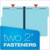Globe Weis Pendaflex Pressboard Fastener Folders, Letter Size, Light Blue, 1″ Expansion, 1/3 Cut, 25/BX (615F21-3BLU)(Letter (Pack of 4))