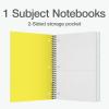 Oxford 1 Subject Spiral Notebook, Notebooks for School, Plastic Covers, Back to School Supplies, Wide Ruled, 100 Sheets, 5 Pack, Assorted Pastel Colors: Blue, Green, Yellow, Pink and Purple (1009292)