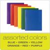 Oxford 2 Pocket Folders with Fasteners, Folder for School and Office, 2 Pocket Paper Organizer, Plastic Folders, Letter Size, Asst. Colors, (Blue, Green, Yellow, Orange, Red, Purple, 12 Pack (13188)(Letter Size)