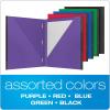 Oxford 2 Pocket Folders with Prongs, Sturdy Plastic Portfolios, Anti-Tear Edges, Letter Size, Purple, Red, Blue, Green, Black, 5 Pack (89117)