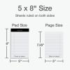 Oxford 8.5 x 11 Legal Pads, 12 Pack, Wide Ruled, White Paper, 50 Sheets Per Writing Pad, Made in the USA (74030)(5 x 8 (Pack of 12))