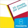 Oxford 8-Pocket Paper Folder, Letter Size, 200-Sheet Capacity, Multicolor, Red, Green, Yellow, Purple (99656), Multicilor, 8-1/2″ x 11″(8-1/2″ x 11″)
