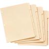 Oxford Blank Write-On Binder Dividers, 5-Tab, 1/5 Cut, 3-Hole Punched, Letter Size, Manila, 20 Sets Per Box (13V) – Cream