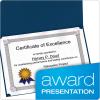 Oxford Certificate Holders, Diploma Covers for Letter Size 8.5×11 Certificates, Cardstock, Black, Letter Size, 25 Per Pack (299550)(Dark Blue)