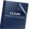Oxford Clear Front Report Covers, Dark Blue, Letter Size, 25 per Box (55838EE)(Letter)