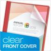 Oxford Clear Front Report Covers, Red, Letter Size, 25 per box (55811EE)(Letter (Pack of 2))