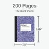 Oxford Composition Notebooks, 3 Pack, Cover Colors Vary, College Ruled Paper, 9-3/4 x 7-1/2 Inch School Journals, Assorted Marble Covers, 100 Sheets per Book (1002518)