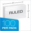 Oxford Dry Erase Index Cards, 3×5, Blank & Ruled Multipack, Reusable Flash Cards, Double Sided Dry & Wet Erase Cards for Gaming, Study, 100-Pk (63516)(100 Ruled)