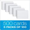 Oxford Index Cards, 500 Pack, 4×6 Index Cards, Ruled on Front, Blank on Back, White, 5 Packs of 100 Shrink Wrapped Cards (40178)(4×6)